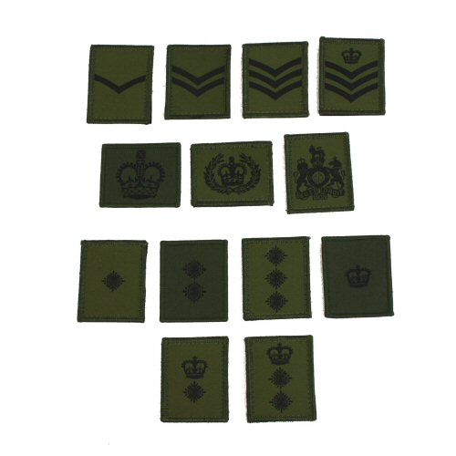 thumbnail image 2 of 2x Black Red E-5 Sergeant SGT Rank Patch – 3 Stripe – Hook Back For Velcro® – 2 Pack 2 of 4