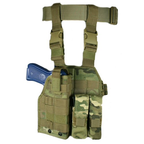 Multicam Bulle MOLLE Tactical Webbing Double Pistol Mag Pouch Utility Tool Pouch 