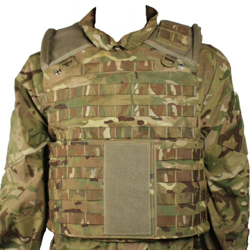 British Army Osprey MTP Molle Vest Plate Carrier with Ops Panel Size XL Plus 